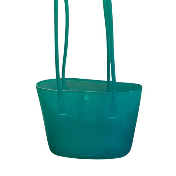 Italian Roccobarocco Green Jelly Tote Bag 1990 Y2K Fashion - Picture 2 of 16